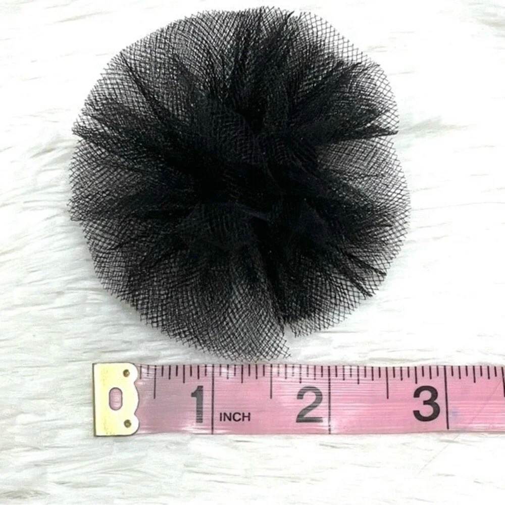 Black Tulle Poof Hair Bow